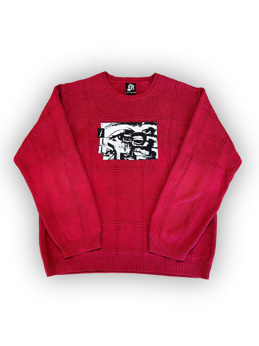“Perception” Red Sweater