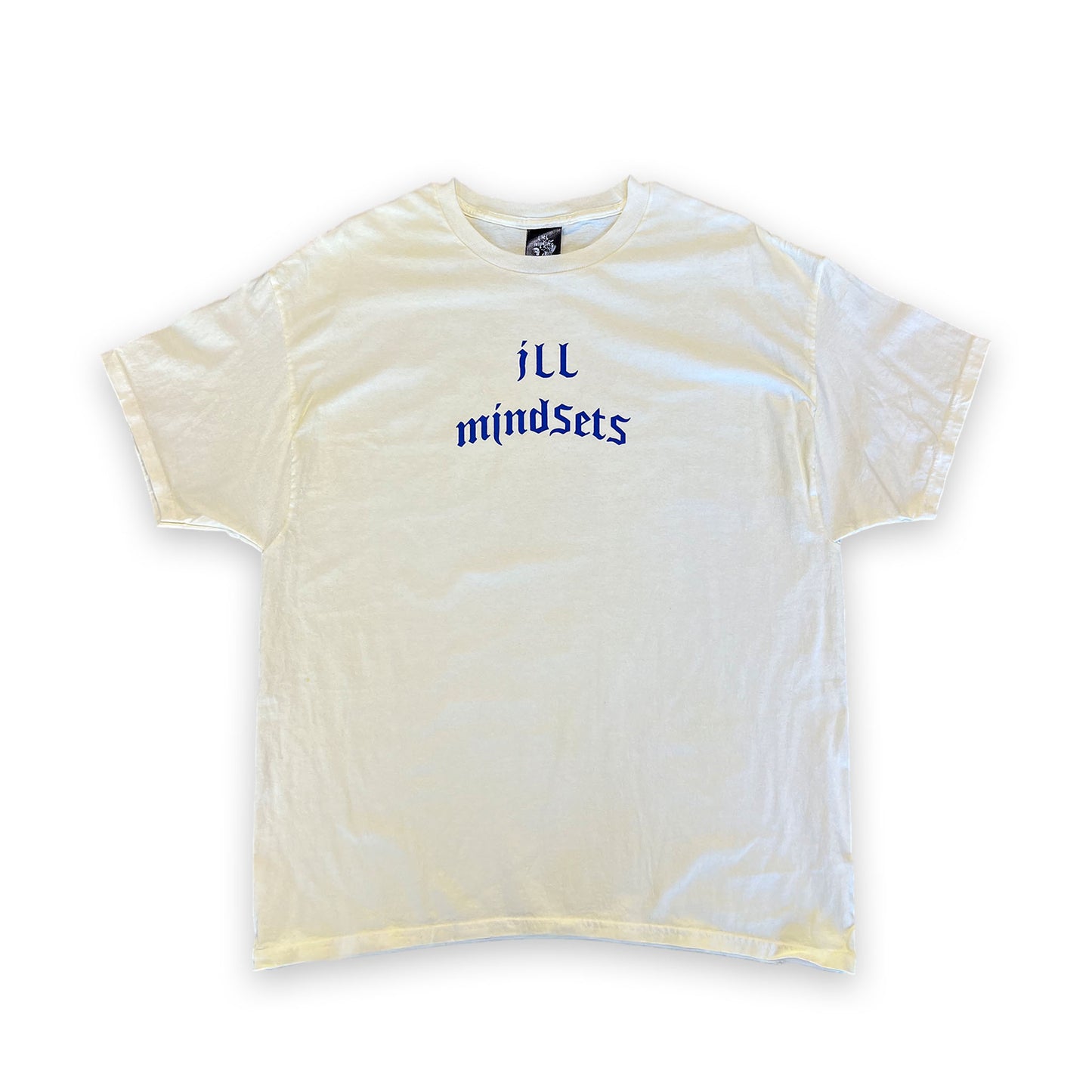 Simplistic Off-Yellow & Blue Logo T-Shirt